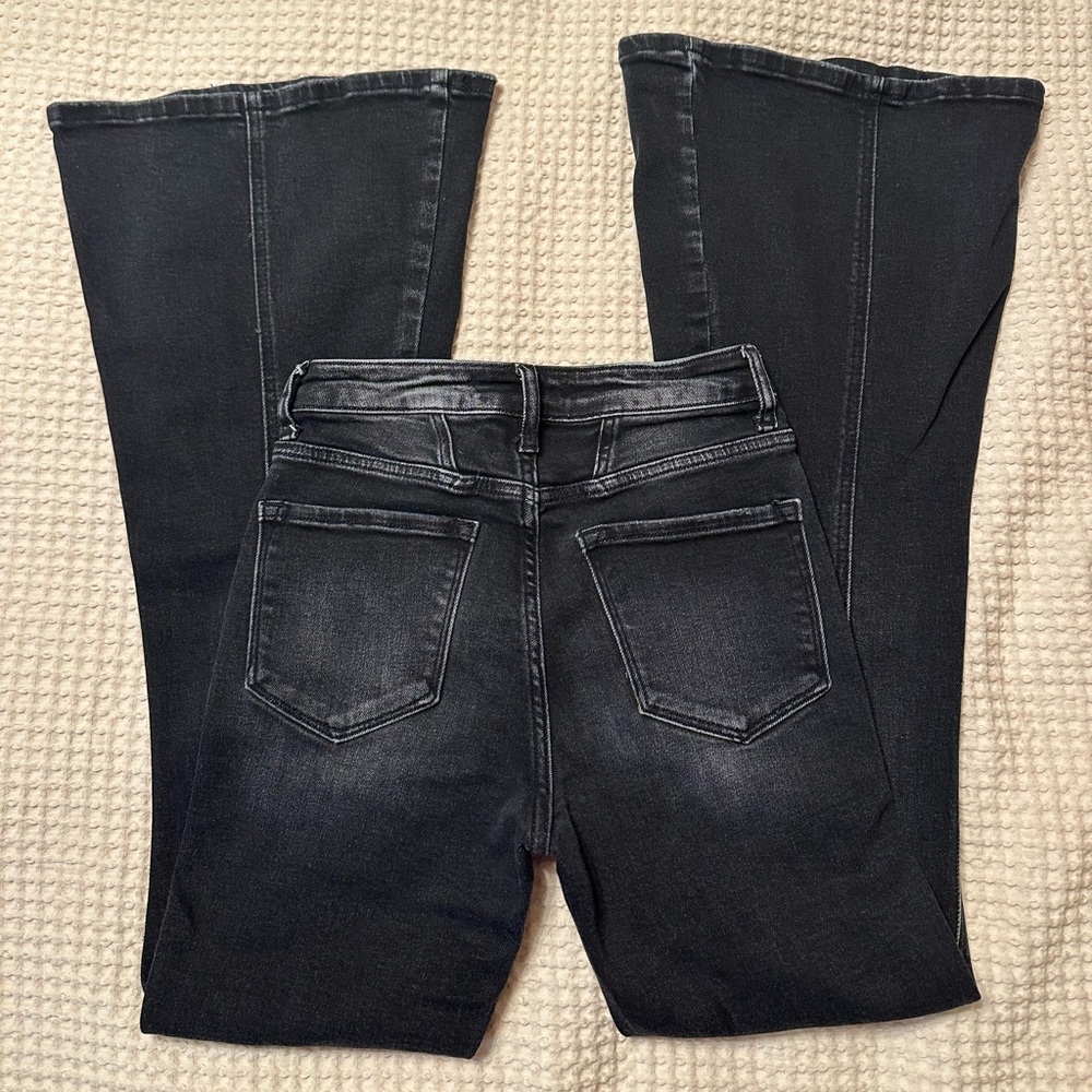 Women’s High Rise Super Flare Black Jeans